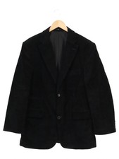 WATSON Herren Cordjacke Schwarz Gr. 50/L Klassisch Sakko Blazer