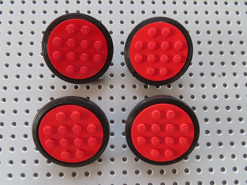 Lego eisenbahn felge rot - x,