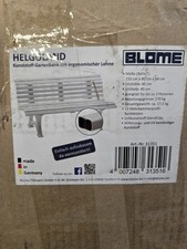 Gartenbank Blome Helgoland Kunststoff 3-Sitzer weiß B-Ware