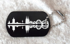 "Köln Skyline" Schlüsselanhänger 5 x 2,9cm, Aluminium schwarz eloxiert 