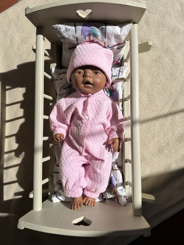 Baby born dunkle puppe mit - baby,