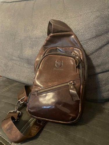 Bullcaptain leder sling bag - sling, /