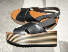 CATWALK Plateau Sandalen Sandaletten GR 38 Schwarz