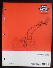 Massey Ferguson Frontlader MF 34 Ersatzteilliste