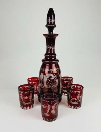 Vintage set rubinroter - vintage-set,