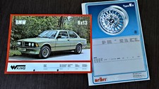 Alufelgen, Leichtmetallräder Prospekt 1982, 4S, MELBER, KING für BMW 3, 5, 6, 7