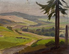 Ölbild Landschaft in Sachsen