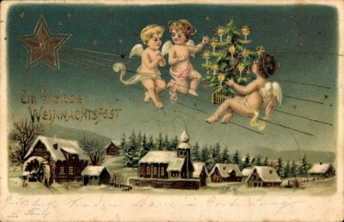 Präge litho glückwunsch - präge,