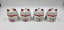 4 x Winkekatze Manekineko Tasse Porzellan