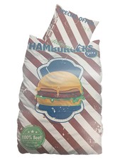 Sueños Kinder Bettwäsche Hamburger Retro Mehrfarbig 135x200cm Baumwolle