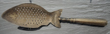 Antiker Fischheber Sieblöffel Fischlöffel, ca. um 1890