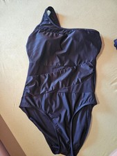 Schwarzer One Shoulder Shaping Badeanzug Größe 44 Von Bonprix