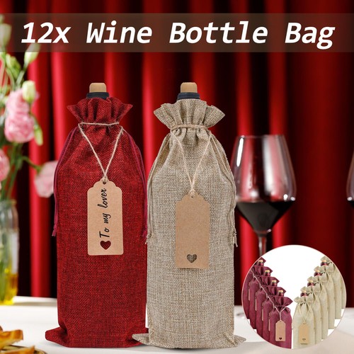 Jute-Weinbeutel