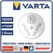 2x Knopfzellen VARTA CR2016