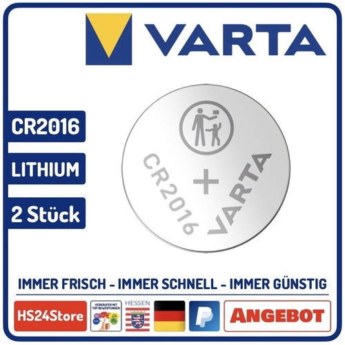 Knopfzellen varta cr2016 - 2x,