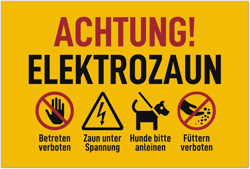 Elektrozaun schild 20x13cm - schild,