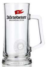1 Störtebecker Bierkrug-Koggenkrug Glas aus Stralsund -Rügen-Sammler (u.a.Aukt.)