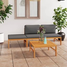 Teak gartensofa mit kissen - teak,