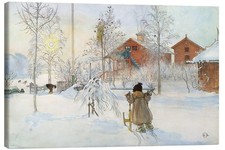 Leinwandbild Hof und Waschhaus