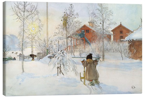 Leinwandbild hof und waschhaus - leinwandbild,