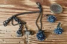 2teiliges Set Konplott Pool-Side Ohrringe Kette blau Swarowski wie NEU