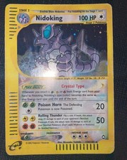Pokemon Karte - Nidoking - Holo - Aquapolis - 150/147 - Kristall - ENG - Licht PL
