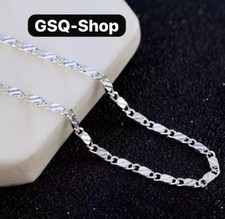 18k Goldkette Vergoldet Panzerkette S925 Silber 40-55cm Gold Silber Kette