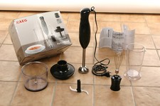 AEG elektrischer Pürierstab Stabmixer-Set STM 1456 BK 600 Watt viel Zubehör Zaub