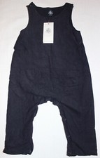 Petit Bateau gefütterte Kord-Latzhose NEU Gr.67 / 68 Babykord marineblau