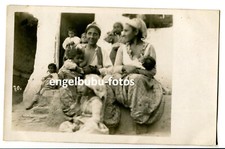 PORTRAIT-FOTO - Mazedonien 1917 - Sinti roma gypsies - NACKT - Busen - Babys