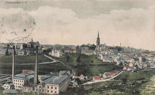 Falkenstein stadtansicht - ak,