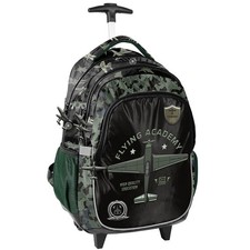 Armee Flugzeug Schultrolley Schulranzen auf Rollen militärisch TROLLEY RANZEN