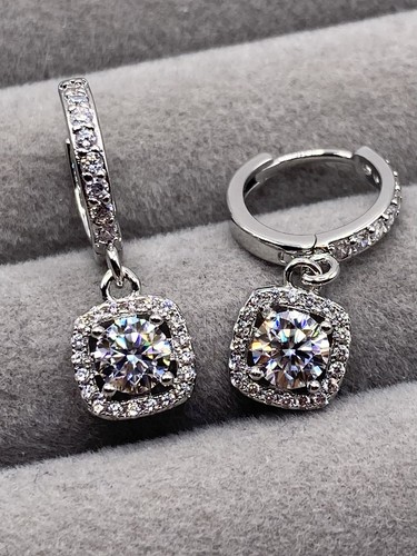 Halo ohrringe hänger mit 1ct - halo,