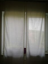 Schiebegardinen 60x240cm, 2 Tlg.-Set,wollweiß, gewebt, mit modernen Schrift.gut.