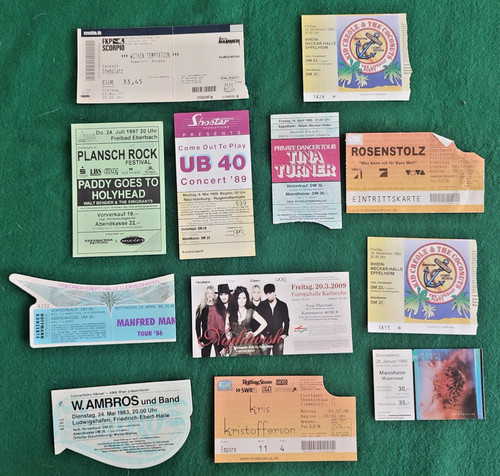 Alte konzerttickets 1983 - alte,