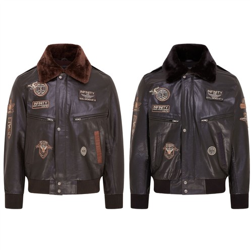Herren leder bomberjacke - herren,