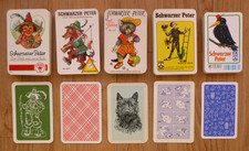 5x Schwarzer Peter (kein) Quartett * ASS, Piatnik, F. X. Schmid" ab 60er Jahre