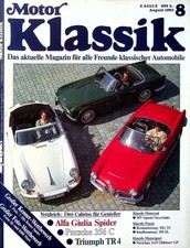 1) Motor Klassik 08/1985 - Alfa Romeo Giulia Spider  - Porsche 356 C Cabrio mit