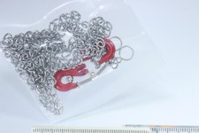 Kette mit 2 Haken ROT Metallkette RC Modellbau Bagger Radlader LKW AUTO 