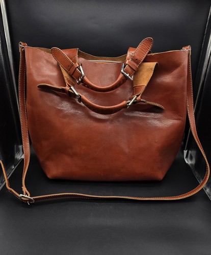 Vintage leder handtasche - vintage,