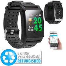 newgen medicals Fitness-GPS-Armbanduhr, Herzfrequenz-Anzeige, Versandrückläufer
