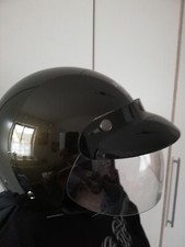 Jethelm mit abnehmbarem Visier der Fa. Louis - glänzend, M; 1x getragen