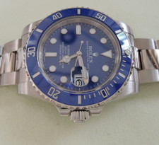 Rolex Submariner Weißgold 116619LB blau/blau Box Papiere LC100