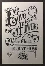 Shabby Chic Schablone Farbe Truhe Schrank Nostalgie Vintage Alt Flower Hocker