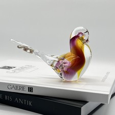 Vintage Murano Glasfigur - Vogel • Glaskunst • Sommerso • Figur Glas • Tierfigur