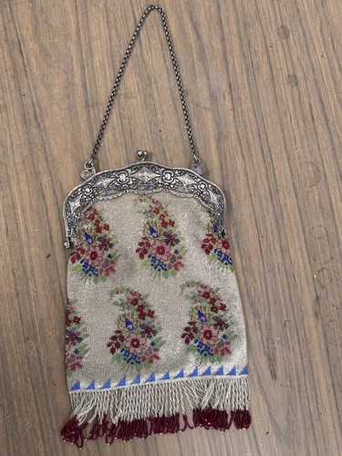 Jugendstil perlen handtasche - jugendstil,