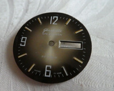 ORIGINAL DDR HERREN UHR ZIFFERBLATT GLASHÜTTE GUB SPEZICHRON 22 RUBIS DATUM