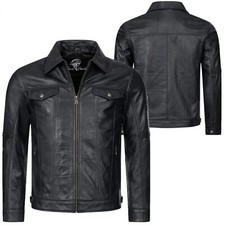Lederjacke Herren NEU Schwarz