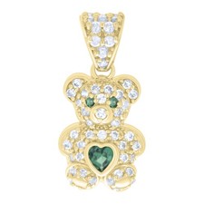 10K Gelbgold Grün Cz Damen