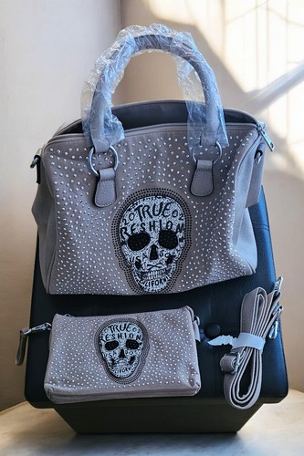 Handtasche skull akzent mit - skull-akzent,
